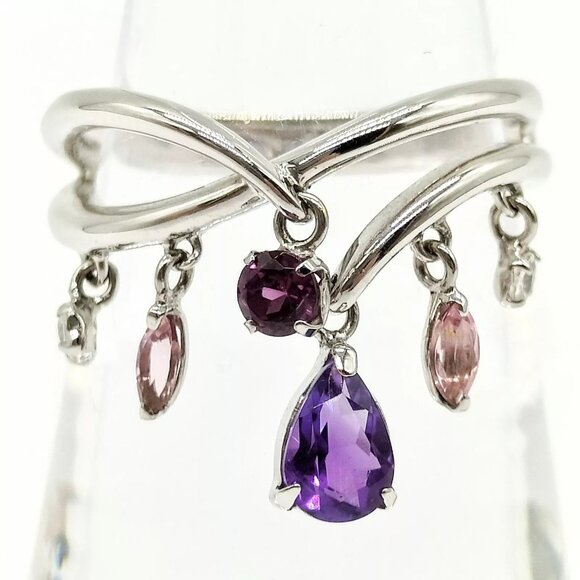 Jewelry Ring Amethyst White Gold 432592 - Picture 1 of 13